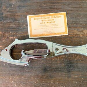 Vintage Fish Master Scales Fish Fast W/ Built- In Knife